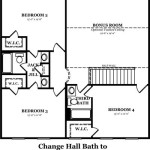 Georgetown Optional Change Hall Bath to Jack & Jill Bath