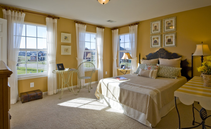 Guest Bedroom in Hickory II model